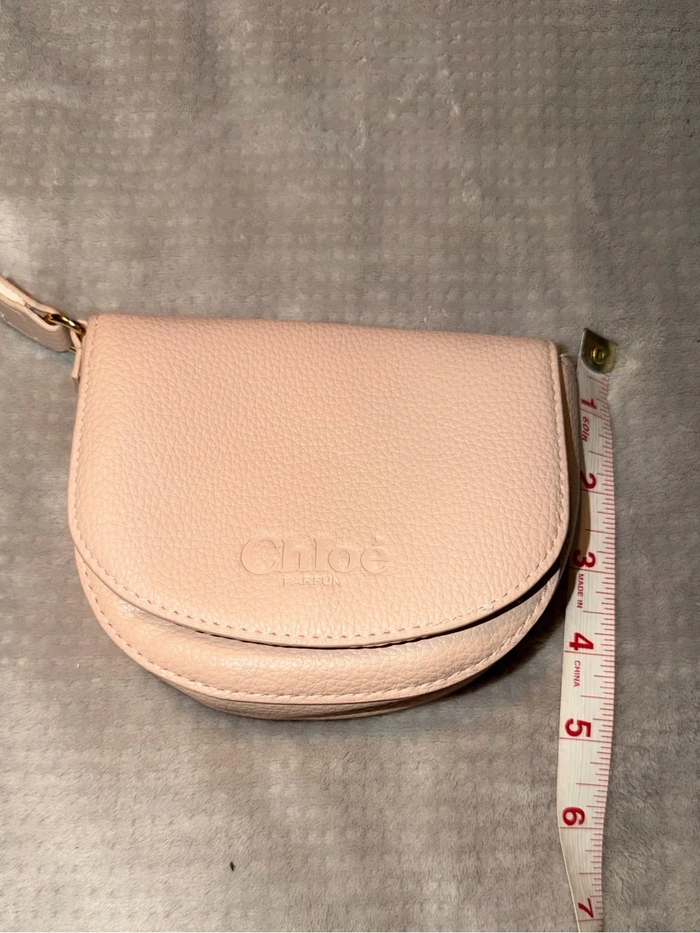 Pink Leather Wristlet Bag